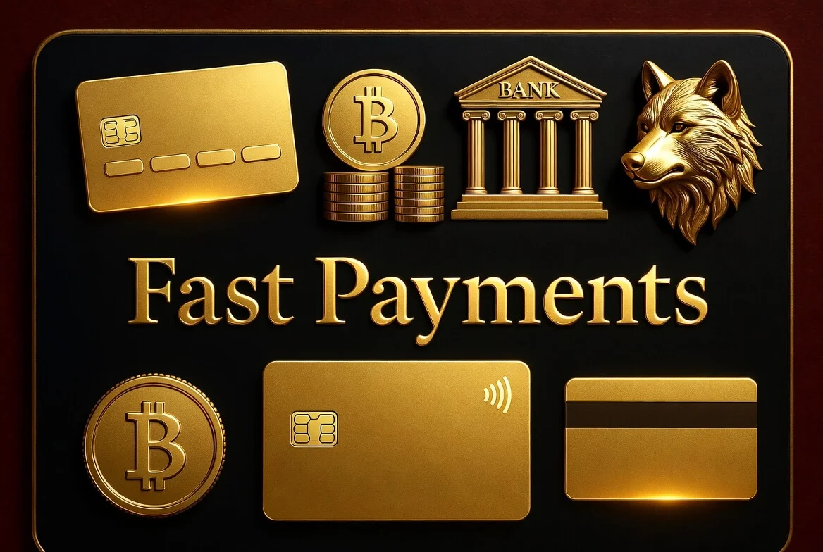 Wolf Winner withdrawal and deposit payment methods in AUD